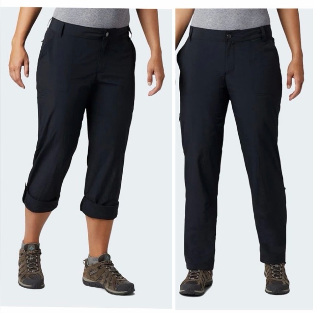 NEW Columbia Silver Ridge 2.0 Pants Women’s 8 Short Roll Tab Omni shade Black